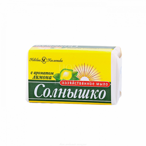  Мыло хозяйственное с ароматом Лимона СОЛНЫШКО 140г