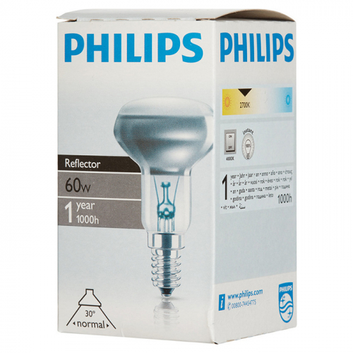 Электрическая лампочка R50 40W E14 (зеркальная), PHILIPS