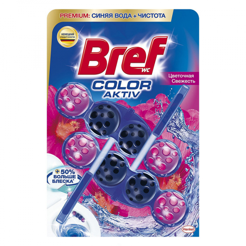 Туалетный блок цветочная свежесть BREF Color-aktiv 100 г