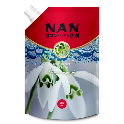 Кондиционер для белья с ароматом подснежника, мягкая упаковка, NAN, 800 мл