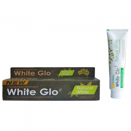 Зубная паста отбеливающая натуральная белизна WHITE GLO 100мл
