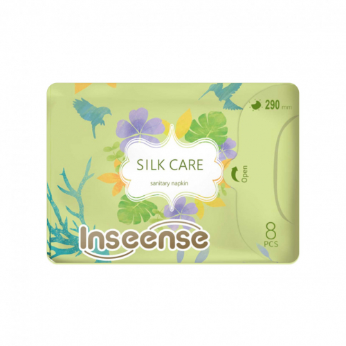 Прокладки женские Inseense Silk Care, ночные, 5 капель, 290 мм 8 шт