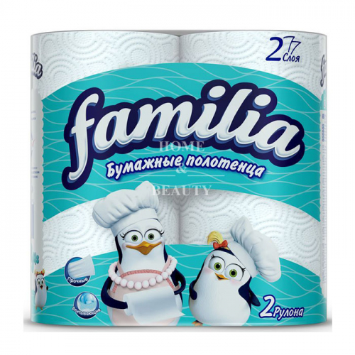 FAMILIA Бумажные полотенца  двухслойные, 2шт