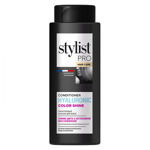 Гиалуроновый бальзам для волос сияние цвета & интенсивное восстановление серии hair care, STYLIST PRO, 280 мл