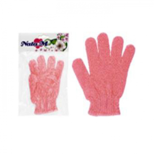 Мочалка-перчатка NATA M 12х18 см Цвет: розовый